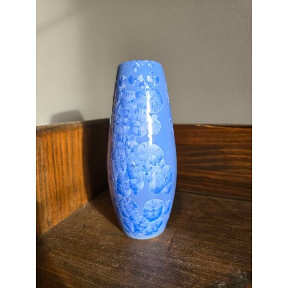 Chinese Porcelain Blue Crystalline Glaze Vase - Picture 2 of 6